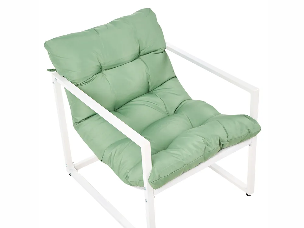 Lounge Set mit Tisch 4-Sitzer GARDA Metall Grün_1021278