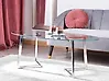 Couchtisch FRESNO Glas Silber