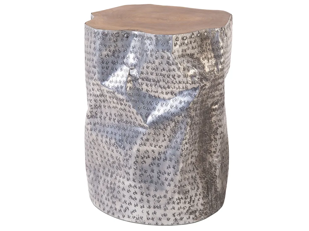 Beistelltisch GORDON Teakholz Silber_678505