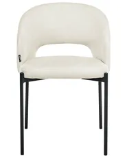 Set of 2 Dining Chairs PENNY Fabric Light Beige_1007308