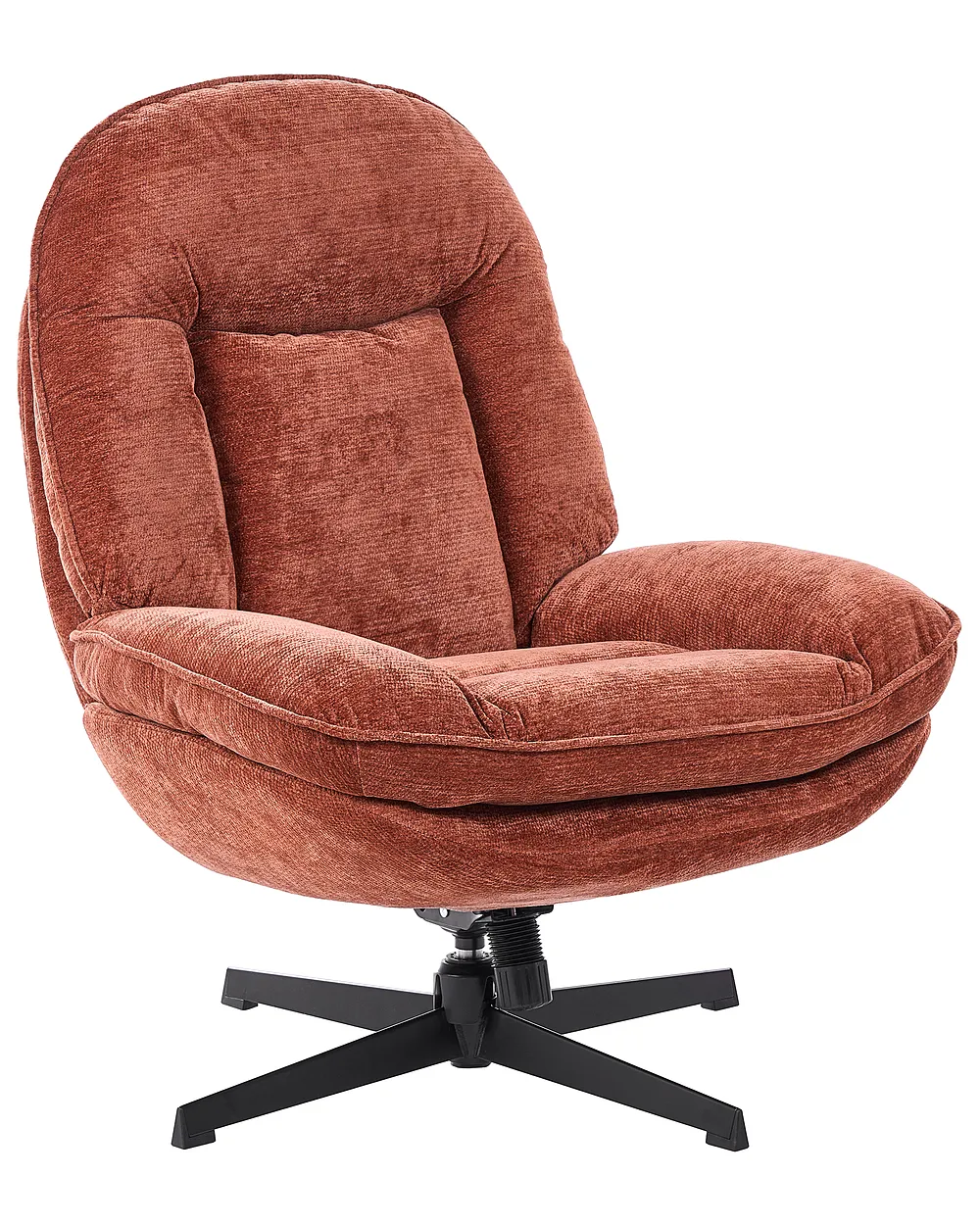 Swivel Armchair AREMARK Chenille Golden Brown