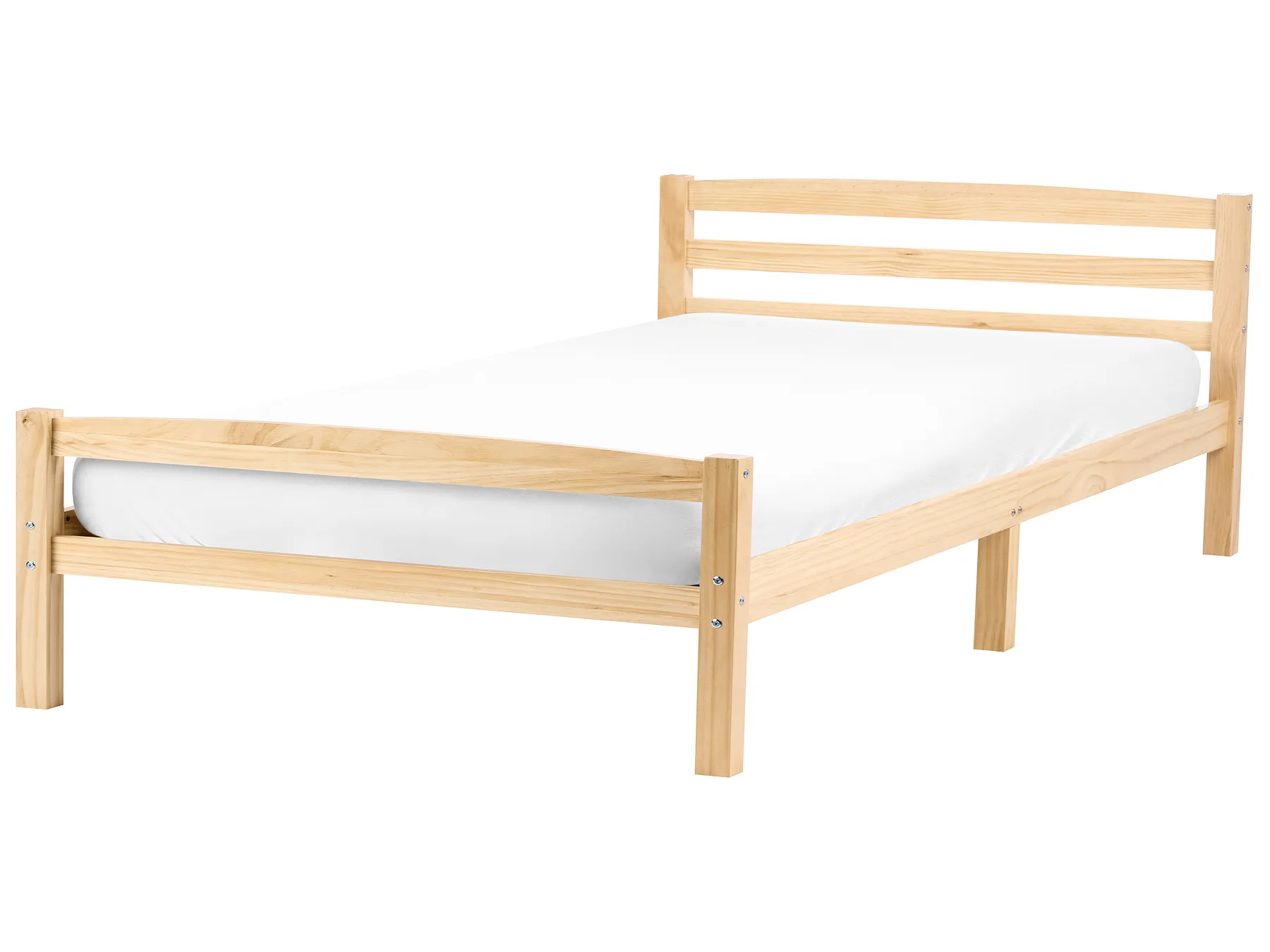 Bed Pine Wood ECHALLON 120 x 200 cm (EU Small Double) Light Brown_1113327