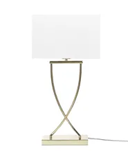 Tischlampe YASUNI Metall Weiß / Gold_877545