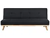 Schlafsofa 3-Sitzer FROYA Stoff Schwarz