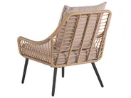 Bistro Set inkl. Kissen LAURETO Polyrattan Naturfarben_812201