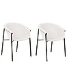 Esszimmerstuhl 2er Set AMES Stoff Hellbeige