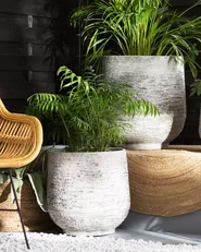Plant Pot DIONI 48 cm Light Grey_740469