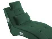 Chaiselongue SIMORRE mit Bluetooth-Lautsprecher Samtstoff Smaragdgrün_823077