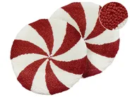 Dekokissen 2er Set SWIRL CANDY Bouclé 40 x 40 cm Rot_947100