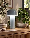 Kabellose LED Tischlampe BESOS mit Dimmer Metall Grau