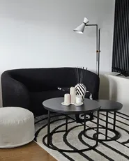Sofa 2-Sitzer LOEN Bouclé Schwarz_949366