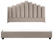 Bed Velvet VINCENNES 160 x 200 cm (EU King Size) Taupe_974779