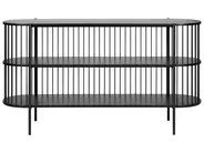 Regal mit 2 Ebenen BIRSON 80 cm Schwarz_1002634