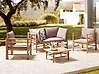 Garden Lounge Set with Table 4 Seater CERRETO Bamboo Taupe