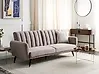 Schlafsofa 3-Sitzer VIMMERBY Stoff Hellbraun