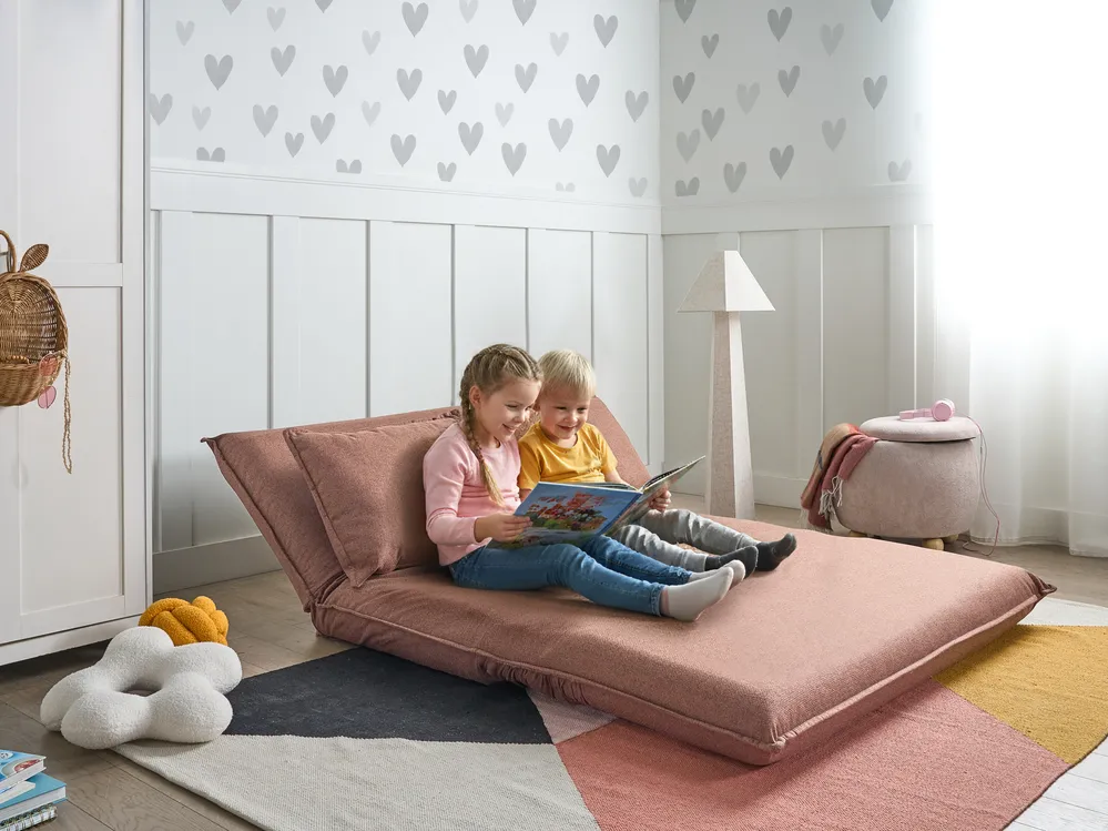 Schlafsofa 2-Sitzer ROROS Kunstleinen Braun_1038950
