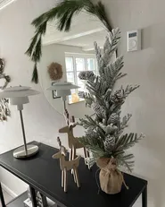Künstlicher Weihnachtsbaum mit Schnee LED MALIGNE 90 cm Weiß_901491