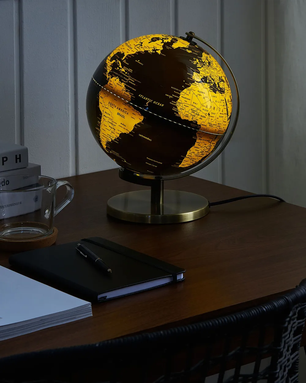 Globus LED MAGELLAN 32 cm Schwarz