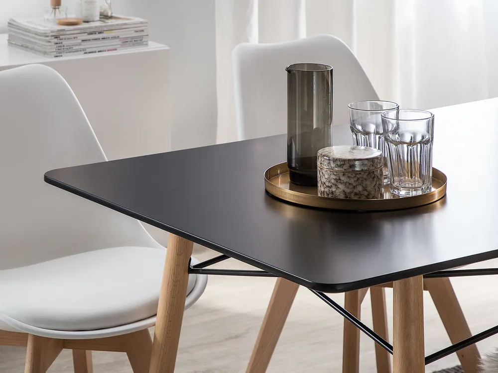 Dining Table BIONDI Black Beech 140 cm 80 cm_753857