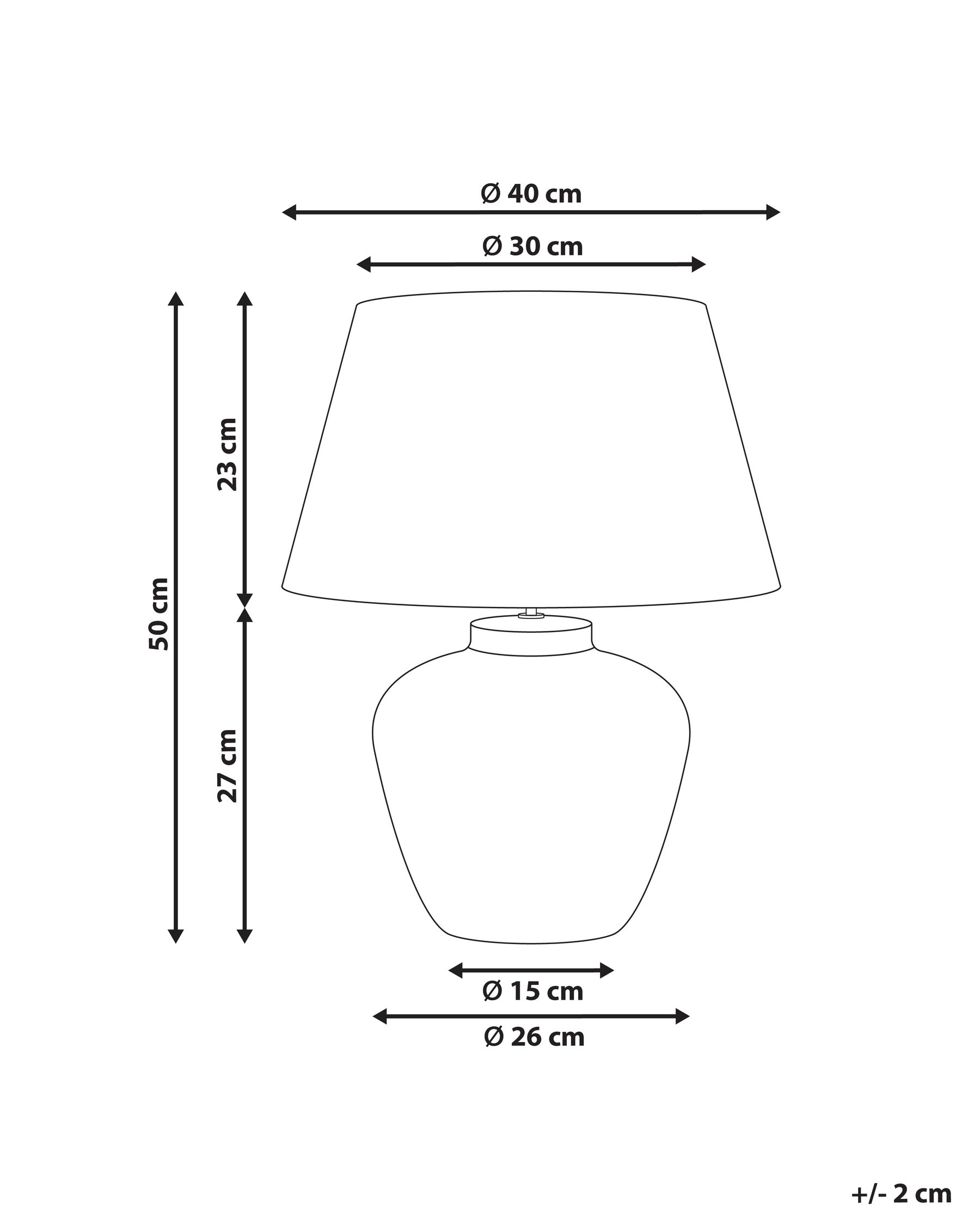 Tischlampe BARTON Keramik Braun_1032874