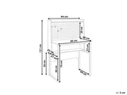 Schreibtisch mit Memoboard BUXTON 84 cm 48 cm Weiß_1054032