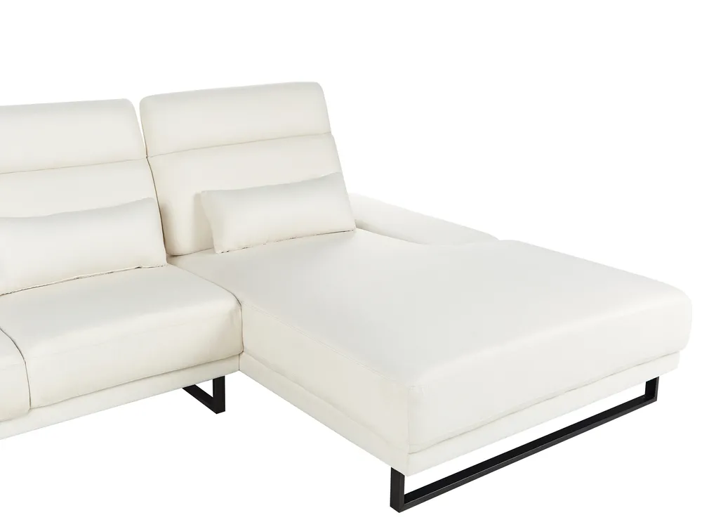 Ecksofa 4-Sitzer IKAST Stoff Cremeweiß linksseitig_961835