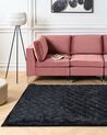 Faux Fur Rug GHARO Black 160 x 230 cm