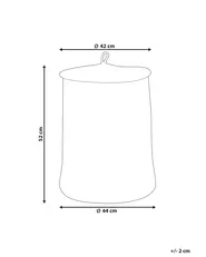 Aufbewahrungskorb SILOPI Baumwolle Schwarz / Beige_1067337