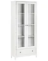 Vitrine mit Glastüren NORNALUP 80 cm Weiß