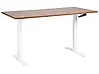 Schreibtisch manuell höhenverstellbar DESTINES 160 cm x 72 cm Braun / Weiß
