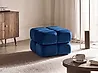 Pouf CALIENTE Samtstoff Marineblau