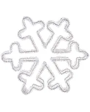 Gartendekoration LED SILVERAN 28 cm Schneeflocke Weiß_1020640