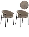 Esszimmerstuhl 2er Set AMES Bouclé Taupe