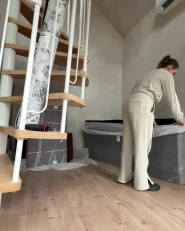 Schlafsofa 3-Sitzer KVAM mit Stauraum Bouclé Braun_1052519