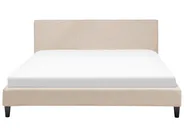 Bett mit Lattenrost Stoff FITOU 180 x 200 cm Beige_709824