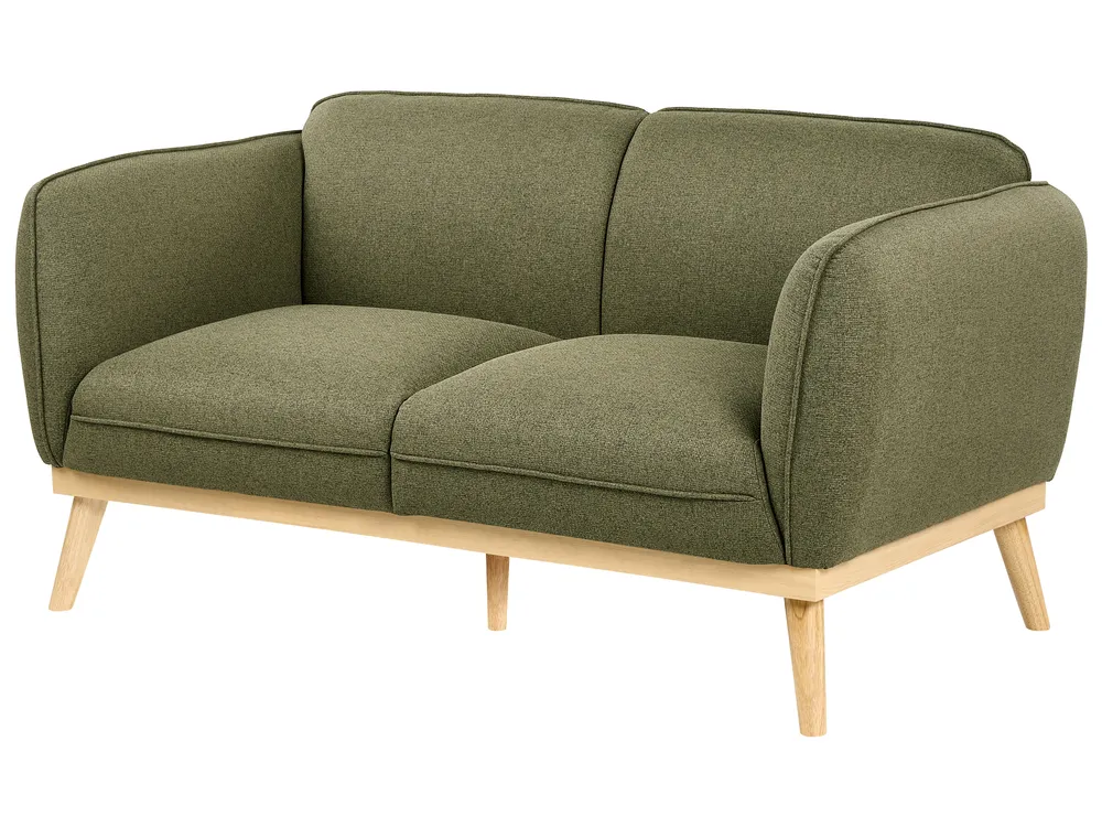 Living Room Set 5 Seater LJUNG Fabric Olive Green_1076569