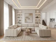Modular U-Shape Sofa 8 Seater KIVVIK Boucle Off-White_1045861