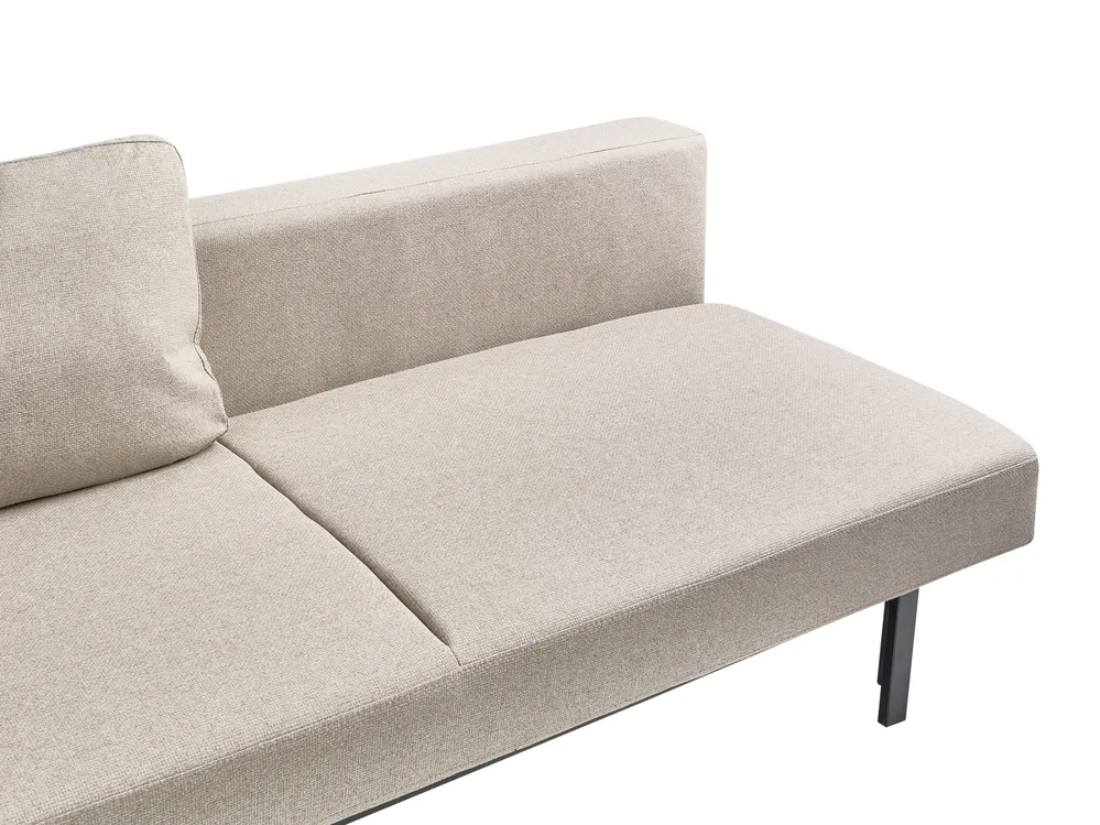Schlafsofa 3-Sitzer ROYKKA Stoff Beige_1071617