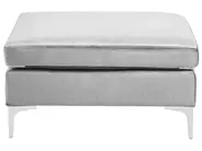 Modul Ecksofa 4-Sitzer EVJA mit Ottomane Samtstoff Grau linksseitig_789053