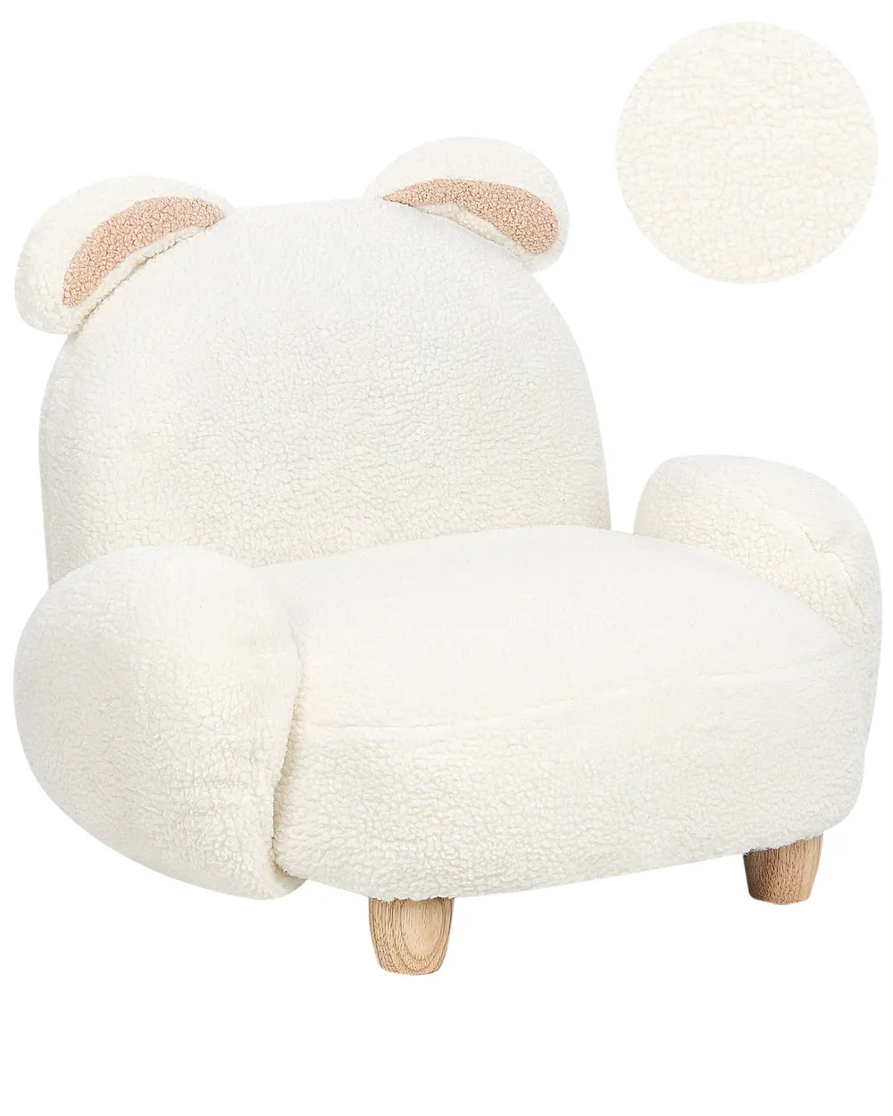 Kindersessel Kaninchen KANNA Bouclé Cremeweiß