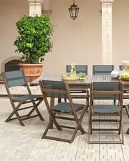 Gartenstuhl 2er Set CESANA Akazienholz Dunkelbraun_868548