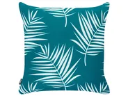 Gartenkissen 3er Set BIRDWOOD Pflanzenmuster 30 x 50 cm 45 x 45 cm Türkis_1124727