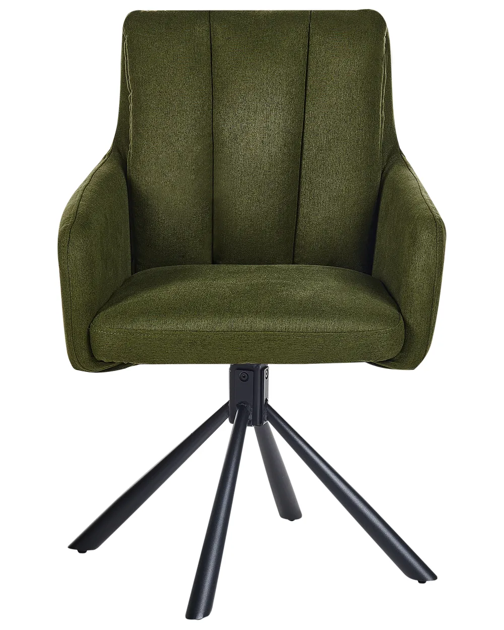 Set of 2 Dining Chairs Swivel SARDOAL Fabric Dark Green_945697