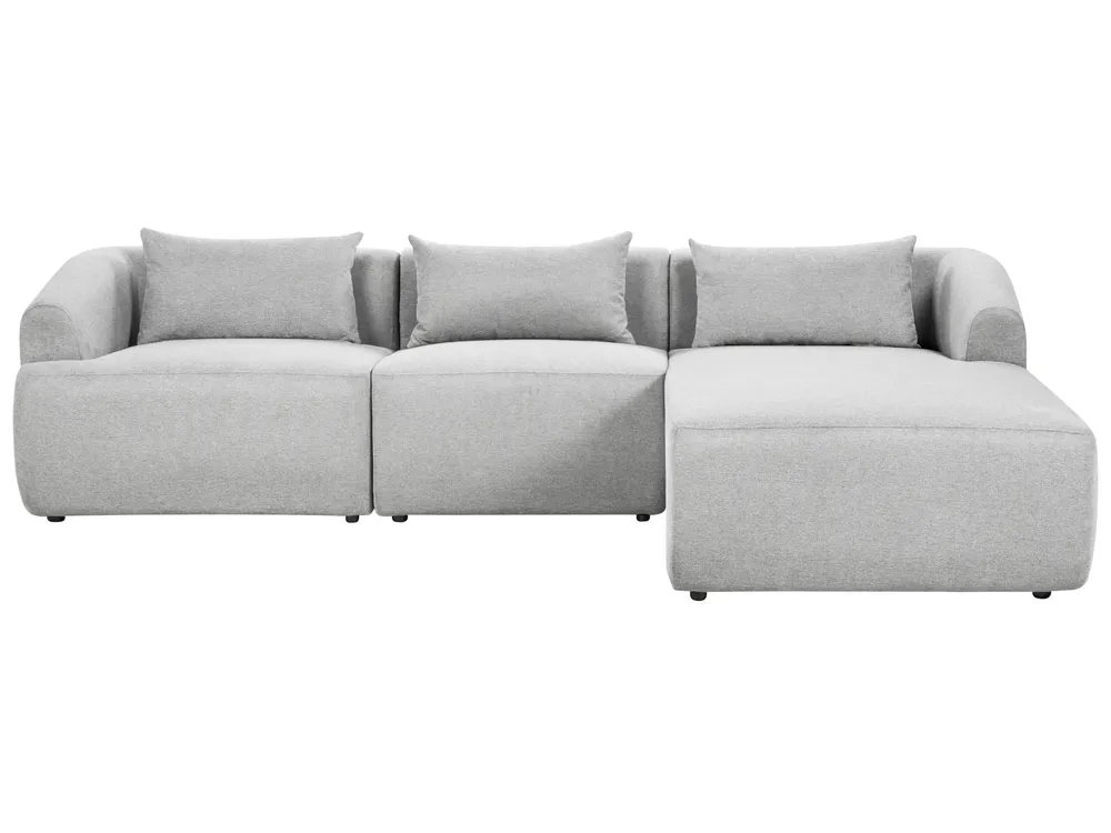 Ecksofa 3-Sitzer SVANSELE Stoff Grau linksseitig