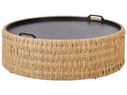 Garten Ecksofa mit Tisch 4-Sitzer OLIVERI Polyrattan Beige linksseitig_1073693