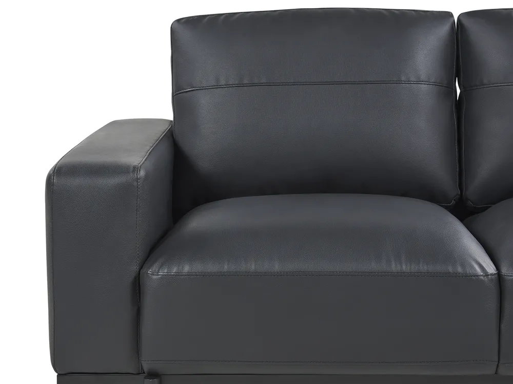 Sofa 3-Sitzer SOVIK Kunstleder Schwarz_899717