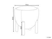 Pouf ARCHIE Kunstleinen Grau_991206