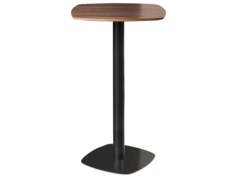 Stehtisch MORELLA Schwarz / Dunkelbraun 60 cm 60 cm_998625