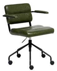 Desk Chair CANDOR Faux Leather Dark Green_993049