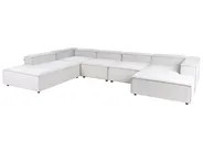 Modular Corner Sofa 5 Seater ARDAL Corduroy Off-White Right Hand_1008151